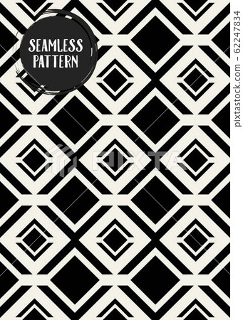 Abstract concept vector monochrome geometric pattern. Black and white minimal background. Creative 62247834