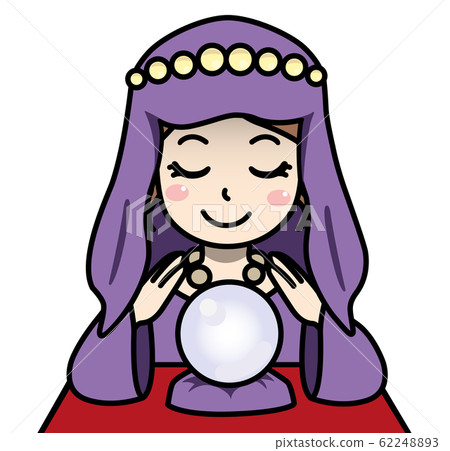 Fortune teller with crystal 62248893