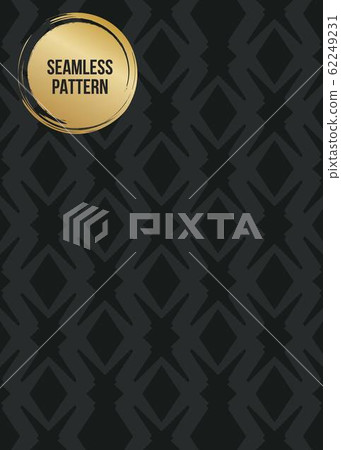 Abstract concept vector monochrome geometric pattern. Dark blue, gold minimal background. Creative 62249231