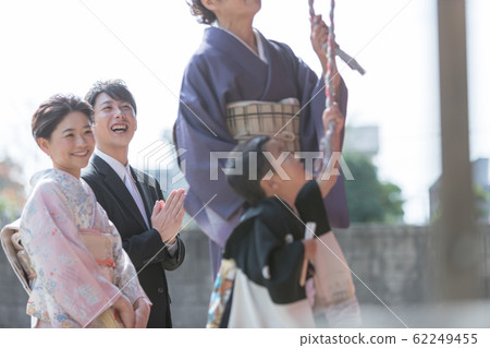 festival day for children of three, five and seven years of age, shrine, family 62249455