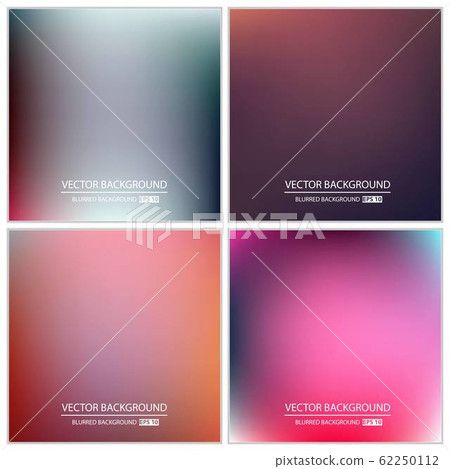 Abstract Creative concept vector multicolored blurred background set. For Web and Mobile 62250112