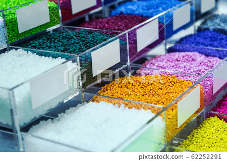 samples of different colors PVC granules polymers samples of different colors PVC granules polymers 62252291
