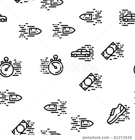 Speed Fast Motion Seamless Pattern Vector 62253038