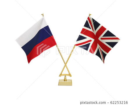 Table flags of two countries 62253216