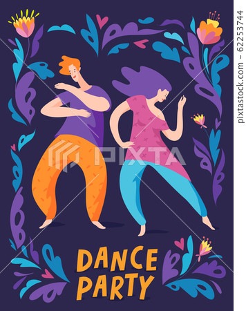 Poster for dance party in spontaneous style 62253744