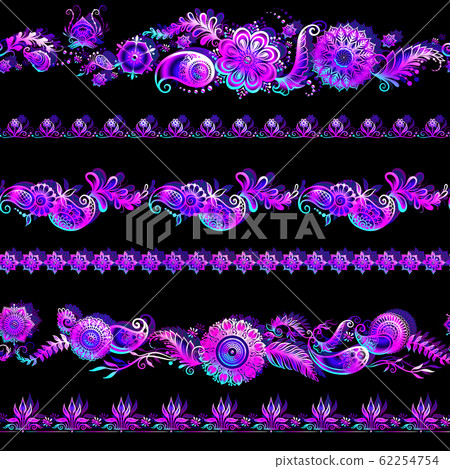 Eastern ethnic style compositions, mehendi, traditional indian henna floral ornament. 62254754