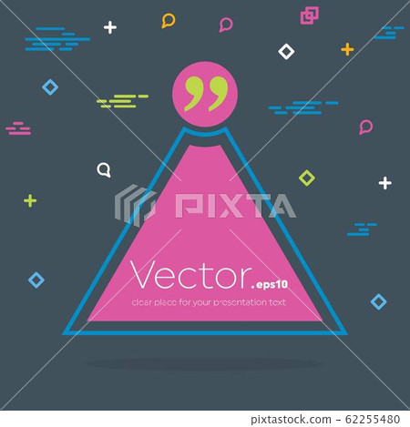 Abstract concept vector empty speech square quote text bubble. For web and mobile app isolated on Abstract concept vector empty speech square quote text bubble. For web and mobile app isolated on 62255480