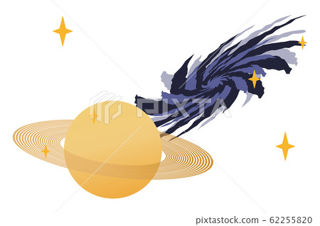 Black hole and planet Black hole and planet 62255820