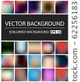 Abstract Creative concept vector multicolored blurred background set. For Web and Mobile 62256183