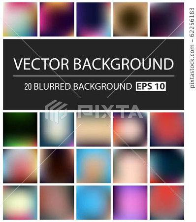Abstract Creative concept vector multicolored blurred background set. For Web and Mobile Abstract Creative concept vector multicolored blurred background set. For Web and Mobile 62256183