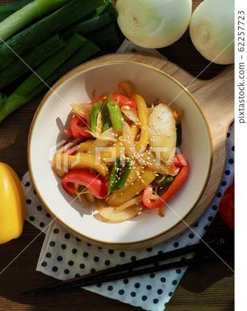 Asian food Vegetable stir-fry, side dish Asian food Vegetable stir-fry, side dish 62257723