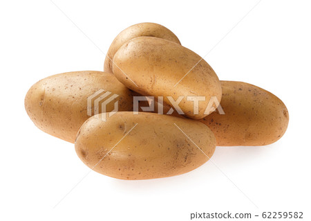 Fresh raw potato impala isolated on white Fresh raw potato impala isolated on white 62259582