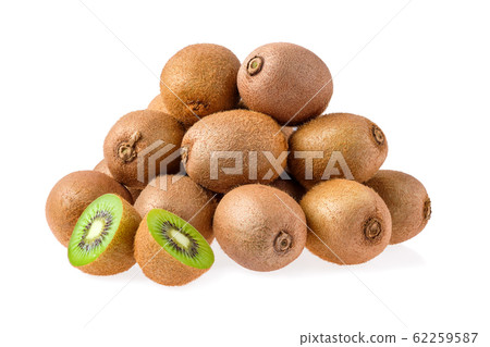 Big pile of fresh kiwi isolated on white Big pile of fresh kiwi isolated on white 62259587
