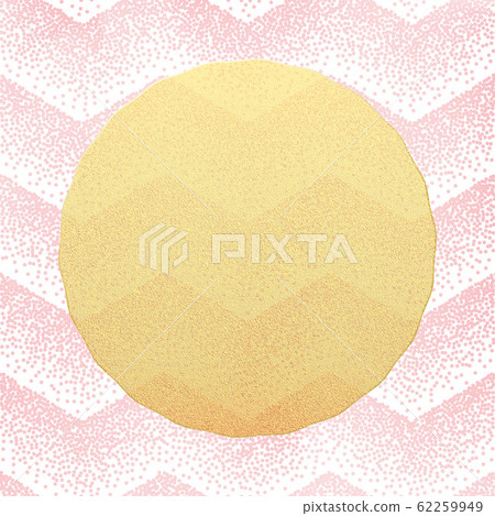 Gold glittering chevron wave pattern. Classic zigzag template. EPS 10 62259949
