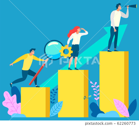 Business Leader and Workers Following Boss Vector 62260773