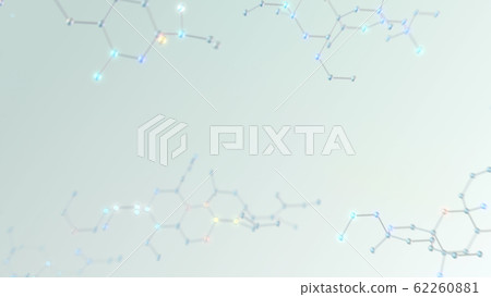 化學式分子結構六角形科學技術3d圖背景背景 62260881