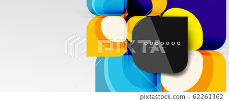 Abstract background - geometric cut paper design flower or square shape composition. Vector Illustration For Wallpaper, Banner, Background, Card, Book Illustration, landing page Abstract background - geometric cut paper design flower or square shape composition. Vector Illustration For Wallpaper, Banner, Background, Card, Book Illustration, landing page 62261362