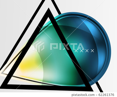 Abstract background - glossy glass bubbles, abstract sphere shapes. Vector Illustration For Wallpaper, Banner, Background, Card, Book Illustration, landing page 62261376