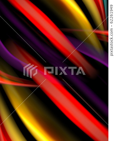 Silk smooth lines on black, liquid fluid color waves. Vector Illustration Silk smooth lines on black, liquid fluid color waves. Vector Illustration 62261949