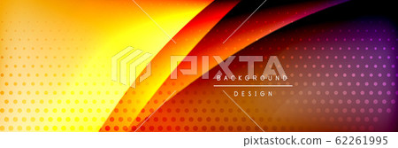Flowing waves with 3d shadow effects and fluid gradients. Dynamic trendy abstract background. Vector Illustration Flowing waves with 3d shadow effects and fluid gradients. Dynamic trendy abstract background. Vector Illustration 62261995