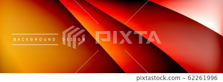 Flowing waves with 3d shadow effects and fluid gradients. Dynamic trendy abstract background. Vector Illustration Flowing waves with 3d shadow effects and fluid gradients. Dynamic trendy abstract background. Vector Illustration 62261996
