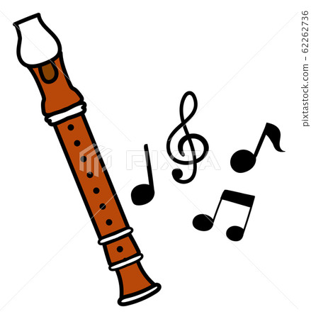 Cute illustration elementary school icon recorder - Stock ...