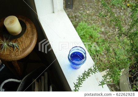 Blue cup of water Blue cup of water 62262928