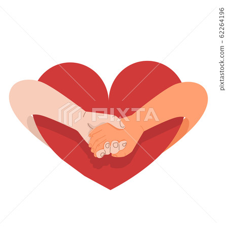 hands holding promise isolated on a white 62264196