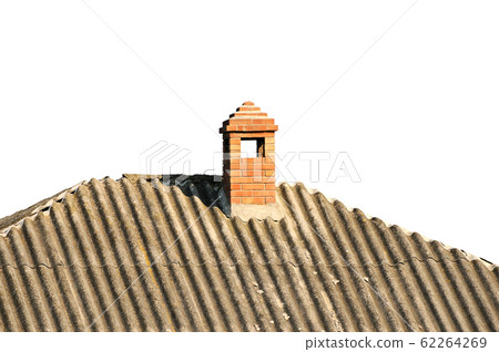 Old building with brick chimney Old building with brick chimney 62264269