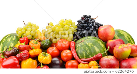 Ripe and fresh vegetables and fruits Ripe and fresh vegetables and fruits 62264270