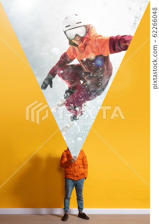 Young caucasian man with smartphone, opening world using his gadget Young caucasian man with smartphone, opening world using his gadget 62266048