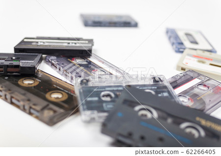 Pile of Compact Audio Cassette Tapes Pile of Compact Audio Cassette Tapes 62266405