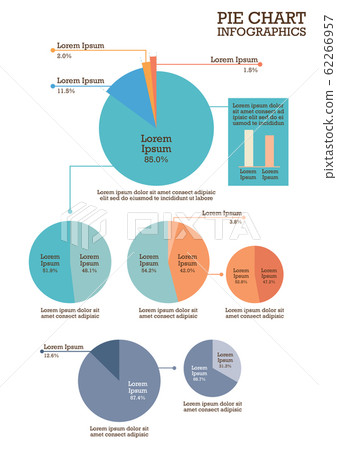 Set of pie charts infographic 62266957