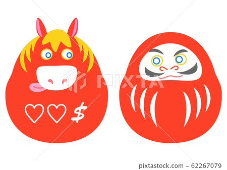 Daruma Illustration / Zodiac Series / Horse Horse 62267079