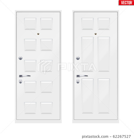Classic white entrance door 62267527