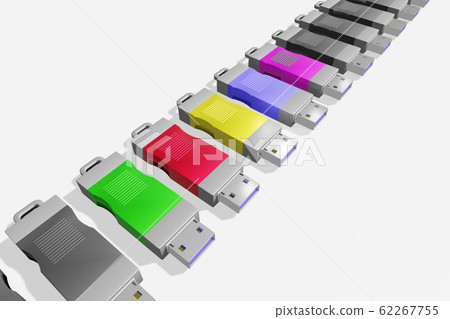 USB存儲器（3DCG：白色背景） 62267755