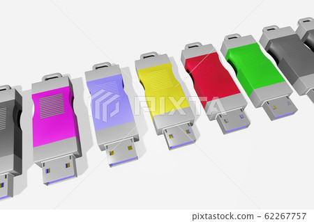 USB memory (3DCG: white background) 62267757