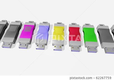 USB memory (3DCG: white background) 62267759