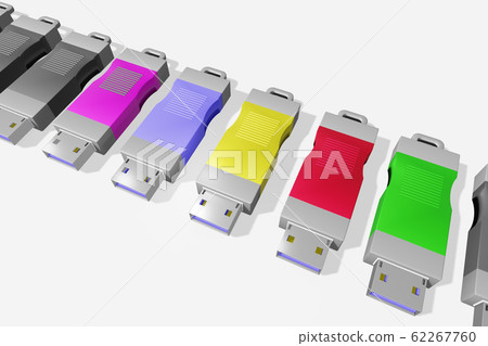 USB memory (3DCG: white background) 62267760