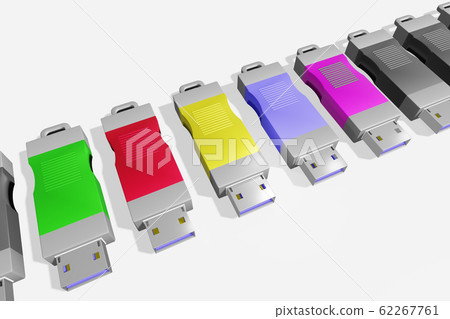 USB memory (3DCG: white background) 62267761