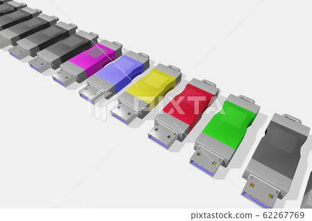 USB memory (3DCG: white background) 62267769