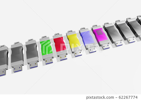 USB memory (3DCG: white background) 62267774