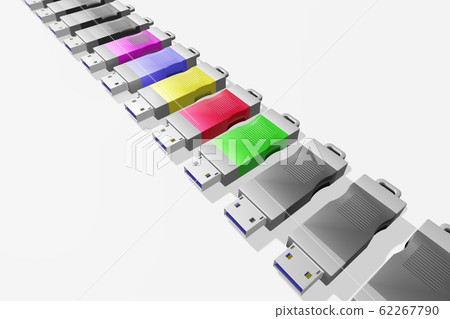 USB memory (3DCG: white background) 62267790