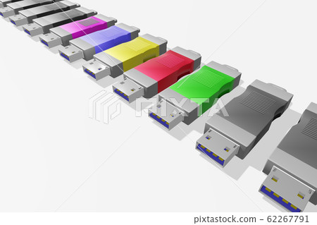 USB memory (3DCG: white background) 62267791