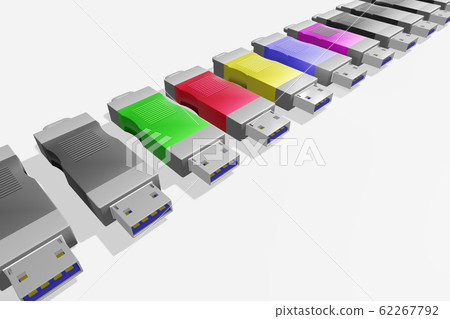 USB存儲器（3DCG：白色背景） 62267792