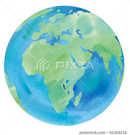 地球水彩插圖跟踪矢量（歐洲，非洲，亞洲，中東） 62268226
