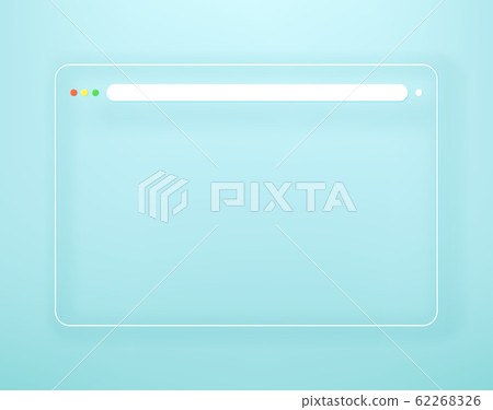 Simple flat browser window template. 3d comic - Stock Illustration ...