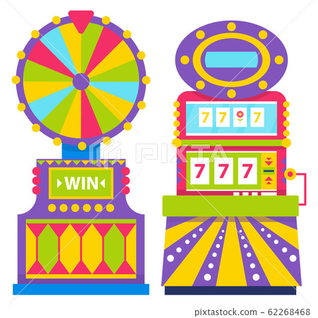 Fortune Wheel and Slot Machine with Sevens Number 62268468
