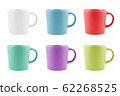 Colourful Mugs Set, Blank Ceramic cup Isolated on 62268525