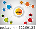 Infographic vector template with motif of PDCA 62269123